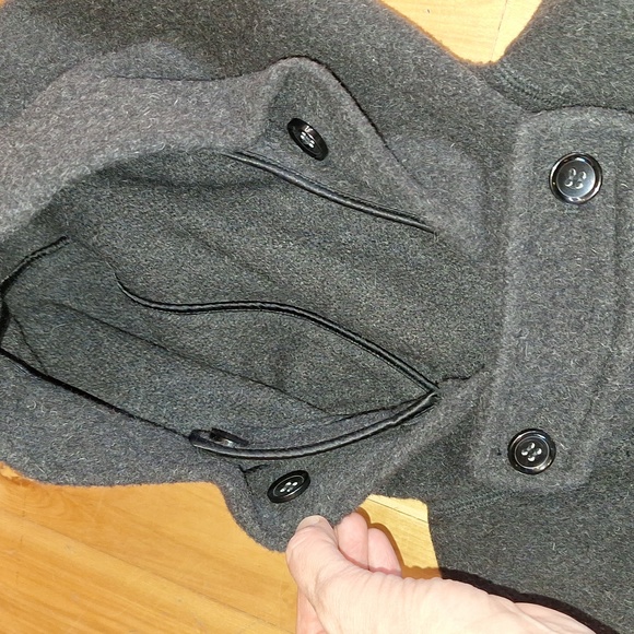 Vince Mens Duffel Toggle Coat Size Large Alpaca Wool Designer Luxury - Picture 4 of 16